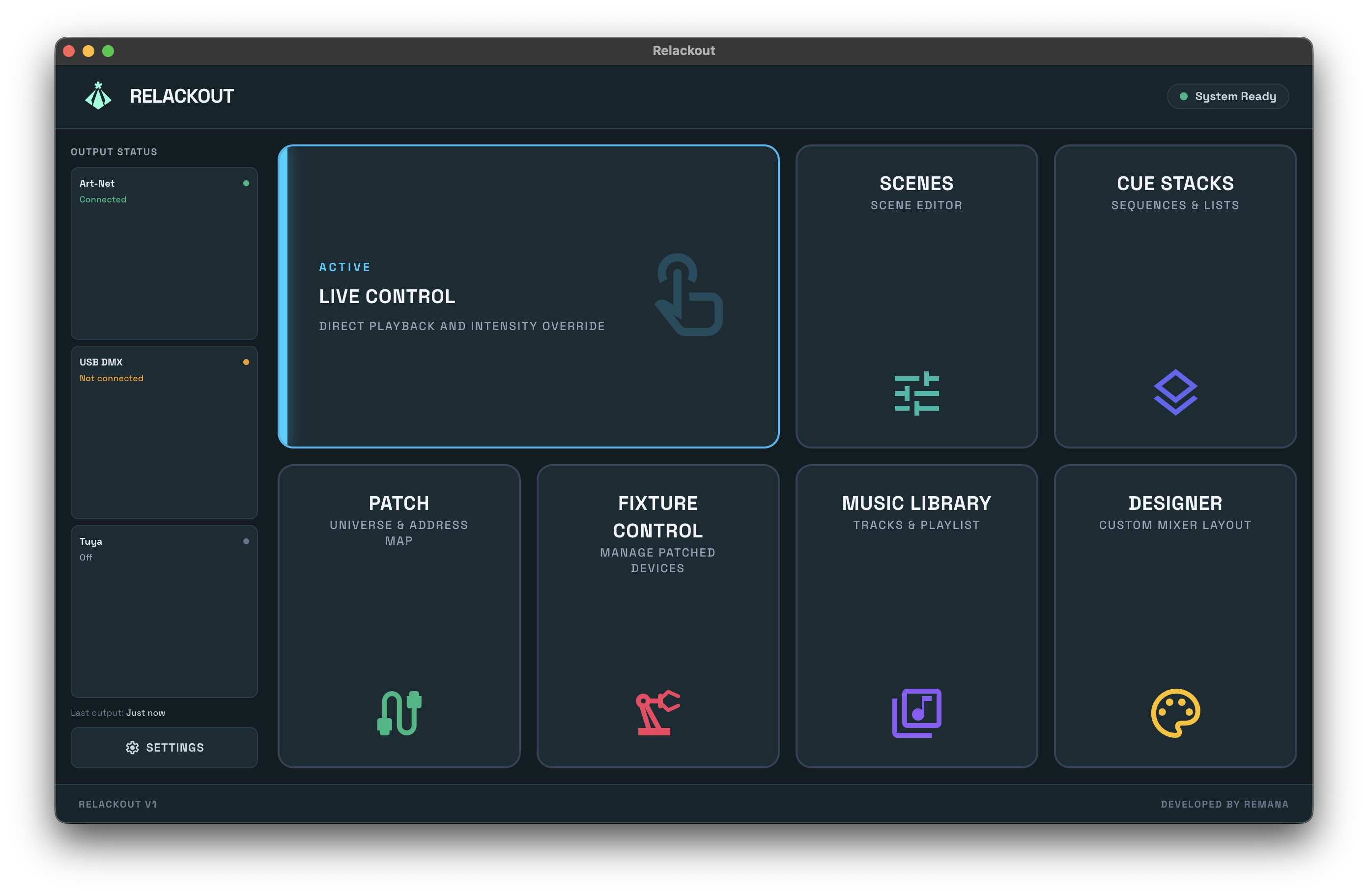 Relackout dashboard and main interface